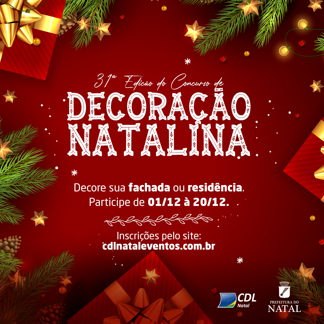Em Natal, concurso de decoração natalina oferece R$ 25 MIL em premiação